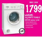 Logik White Tumble Dryer-6kg (GDZ60-10SW)