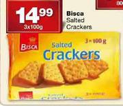 Bisca Salted Crackers-3 x 100g