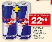 Red Bull Energy Drink Regular/Sugar Free-2x250ml