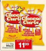 Willards Cheese Curls-2x150g