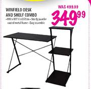 Winfield Desk and Shelf Combo-H93 x W116 X D50cm
