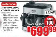 Mellerware 3-In-1 Palermo Coffee Maker