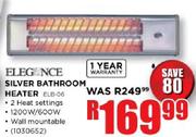 Elegance Silver Bathroom Heater-1200W/600W