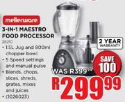Mellerware 3-In-1 Maestro Food Processor