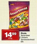 Rinda Splendear Lekkers Verskeidenheid-375g Elk
