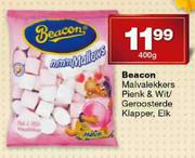 Beacon Malvalekkers Pienk & Wit/Geroosterde Klapper-400g Elk