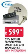 DSTV SatelliteDecoder With Smart Card And 60cm Dish Kit With Installation