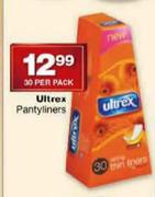 Ultrex Pantyliners-30 Per Pack