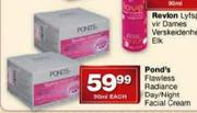 Pond's Flawless Radiance Day/Night Facial Cream-50ml Each
