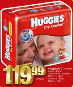 Huggies Dry Comfort Jumbo Pack Disposable Nappies Junior 5-58's Per Pack