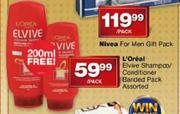 L'Oreal Elvive Shampoo/Conditioner Banded Pack Assorted-Per Pack