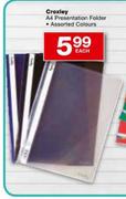 Croxley A4 Presentation Folder-Each