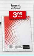 Croxley A4 Filing Sleeves-per Pack