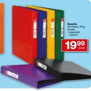 Esselte A4 Plastic Ring Binder-Each
