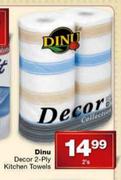 Dinu Decor 2-Ply Kitchen Towels-2's