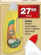 Cobra Wood/Laminated Floor Cleaner Assorted Each-750ml
