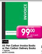 Croxley A5 Pen Carbon Invoice Books Or Pen Carbon Delivery Books Per 5 Pack