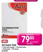 Aro A4 Exam Pad Per 10 Pack