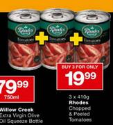 Rhodes Chopped & Peeled Tomatoes-3 x 410gm
