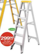 Pro Tools Metal Ladder with Aluminium Steps 6 Steps-Each