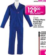 2 Piece Mens Royal Blue Conti Suit-per 2 Piece