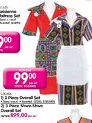3 Piece Shwe Shwe Overall Set-per set