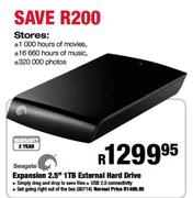 Seagate Expansion 1TB External Hard Drive-2.5" 