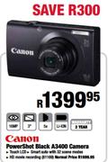 Canon Power Shot Black A3400 Camera