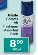 Glade Secrets Air Freshener Assorted-180ml Each