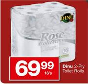 Dinu 2-Ply Toilet Rolls-18's
