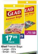 Glad Freezer Bags Small-50's Per Pack