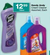 Handy Andy Cream Cleaner Assorted-750ml Each