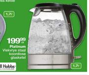 Platinum Vlekvrye Staal Koordlose Glasketel-1.7L Elk