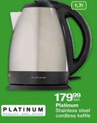 Pltinum Stainless Steel Cordless Kettle-1.7L Each