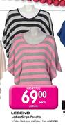 Legend Ladies Stripe Poncho Size: sxl Each