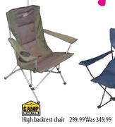 Camp Master High Backrest Chair