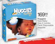 Huggies New Baby Size 2 Jumbo Pack Disposable Nappies-88's