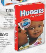 Huggies Dry Comfort Jumbo Pack Disposable Nappies Midi 3-78's Per Pack