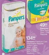 Pampers Premium Care Disposable Nappies Maxi-52's Per Pack
