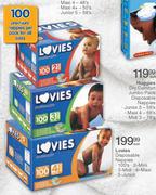 Lovies Disposable Nappies 4-Maxi-100's Per Pack