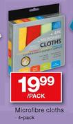 Microfibre Cloths-4 Pack Per Pack