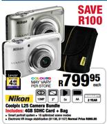 Nikon Coolpix L25 Camera Bundle Includes: 4GB SDHC Card + Bag