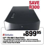 Verbatim 3.5" USB 3 Hard Drive-1TB