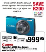Canon Powershot A2300 Blue Camera