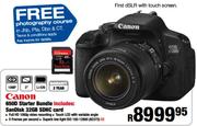 Canon 650D Starter Bundle Includes: SanDisk 32GB SDHC Card