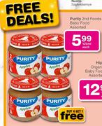 Purity 2nd Foods Baby Food Assorted-125ml Each
