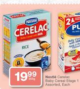 Nestle Cerelac Baby Cereal Stage 1 Assorted-250g Each