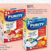 Purity Babagraankos Met Melk Just Add Water Fase 2/3 Verskeidenheid-200g Elk