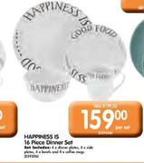Happiness Is 16 Piece Dinner Set-Per Set
