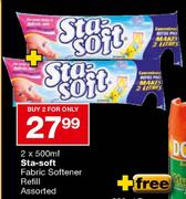 Sta-Soft Fabric Softener Refill Assorted-2 x 500ml